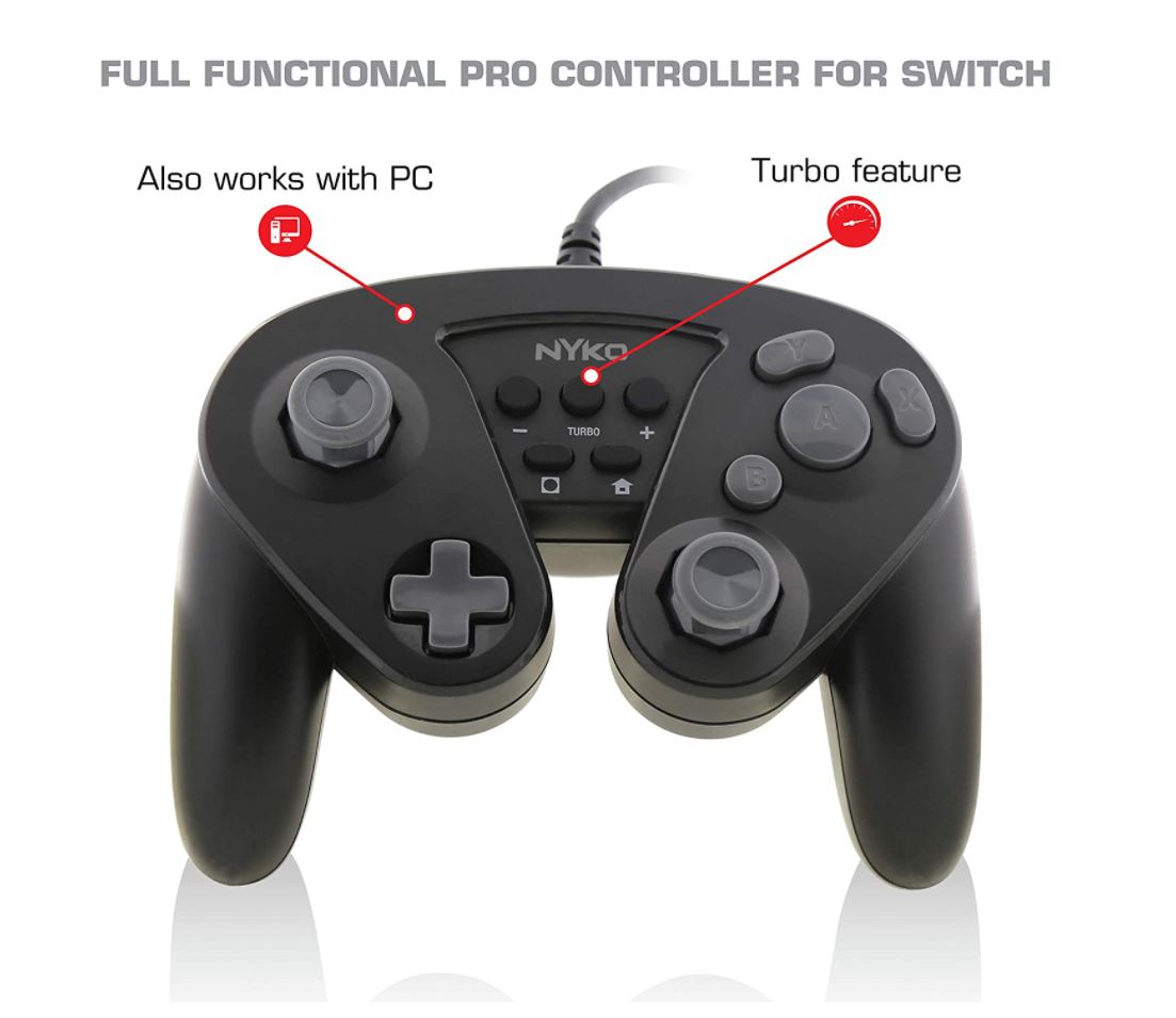 Control Nintendo Switch Con Cable Negro GC (NYKO)