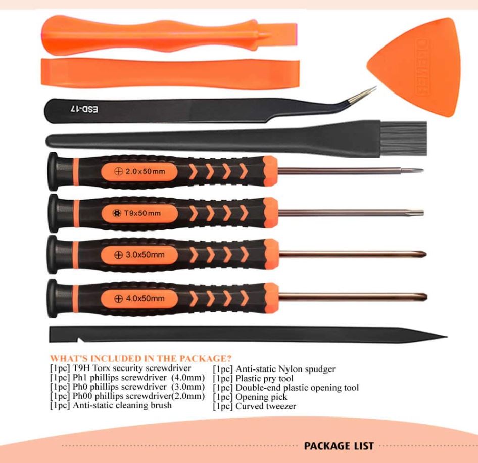 Juego de Destornilladores Para Limpieza PS4 y Controles 