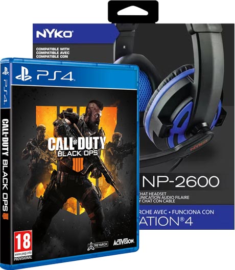 [Combo Juego + Accesorio] Call Of Duty Black Ops 4 + Audifono Nyko Np-2600 