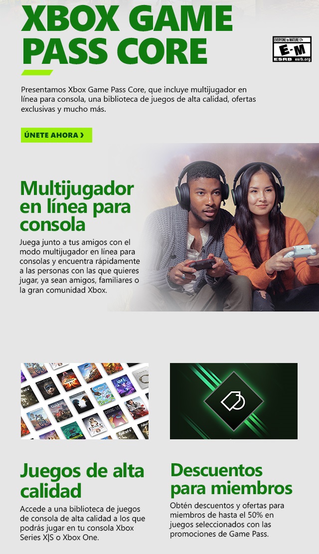 Xbox Game Pass Core 3 Meses (Digital) 