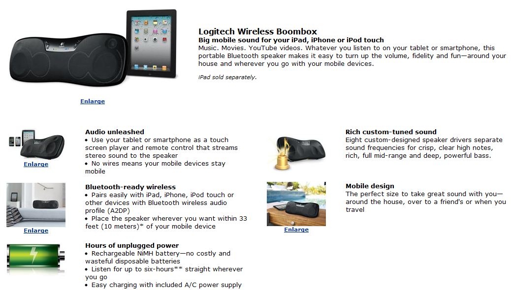 Parlantes Wireless Boombox (Logitech) 