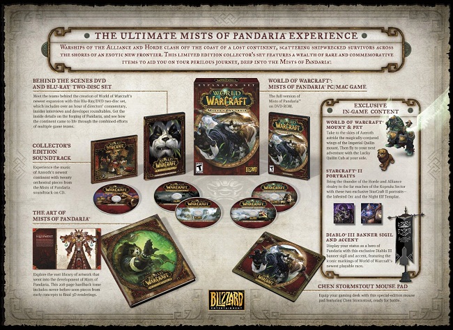 World Of Warcraft Mists Of Pandaria Collectors Edition 