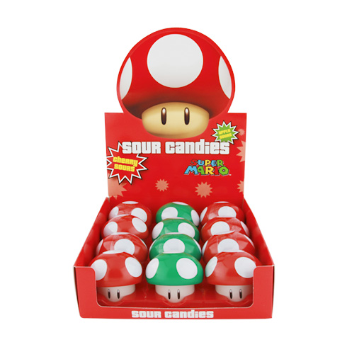 Super Mario Mushroom Sour Candies - Caja Metalica Mushroom 