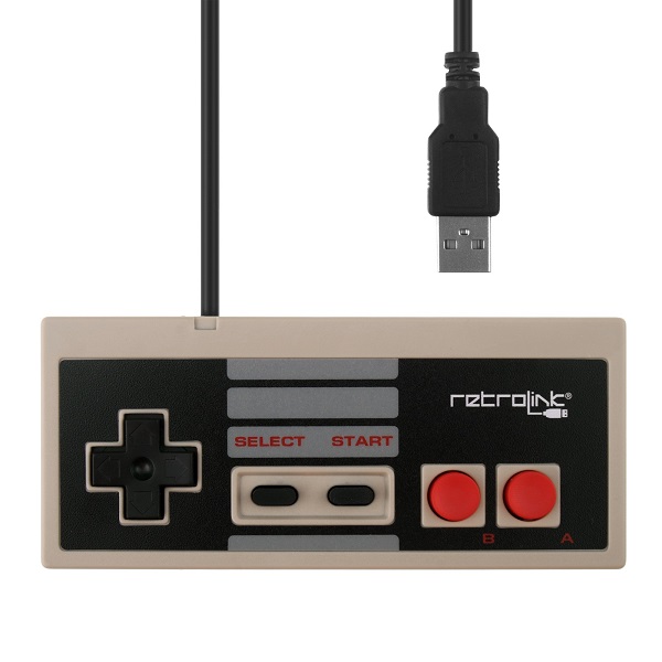 Control Clasico Nes (Usb, Compatible Pc-Mac) Retrolink 