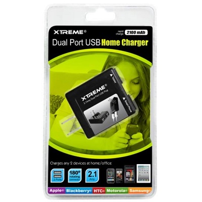 Cargador A USB Doble Puerto -Xtreme- 