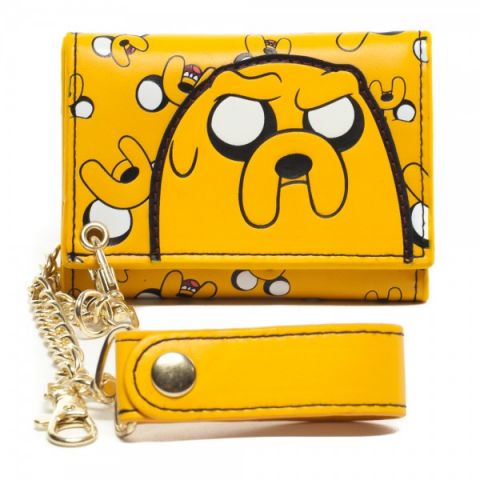 Billetera Adventure Time Jake Face Con Cadena 