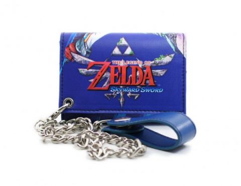 Billetera Zelda Skyward Sword Blue Key Con Cadena 