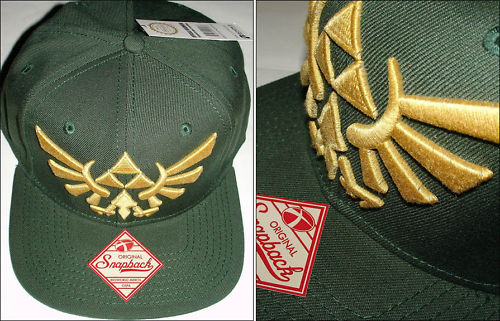 Zelda Gorro Jockey Triforce Emblem Bordado (Verde) 