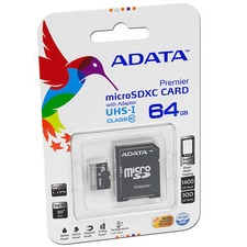 Tarjeta Micro Sd-Xc 64 Gb Class 10 Con Adaptador Sd (Adata) 