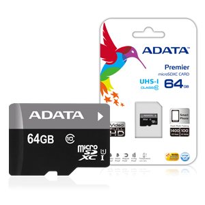Tarjeta Micro Sd-Xc 64 Gb Class 10 Con Adaptador Sd (Adata) 
