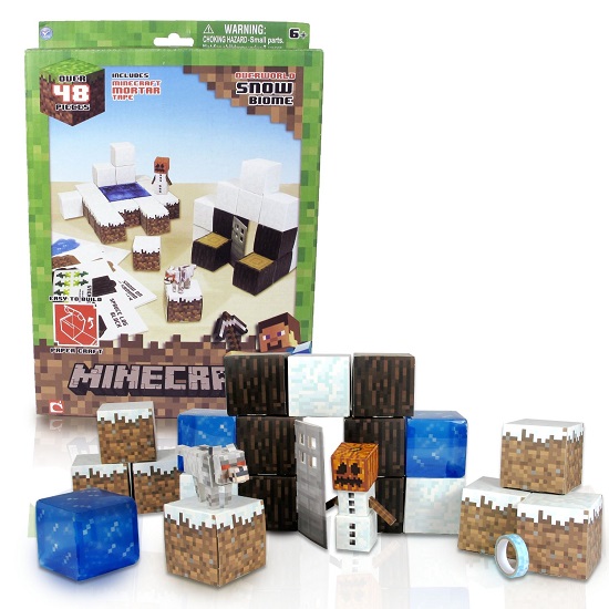 Minecraft Papercraft Snow Biome (48+ Piezas) 