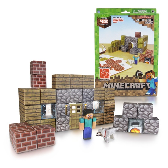 Minecraft Papercraft Shelter Pack (48+ Piezas) 