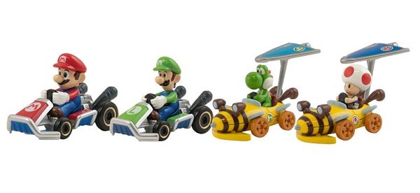Mario Kart Autitos Metalicos Pack 4 Personajes 