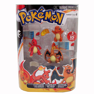 Pokemon Pack 3 Figuras Evolution Charmander-Charmeleon-Charizard 